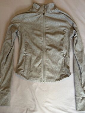 Active Heather Gray Full-Zip Kids Jacket